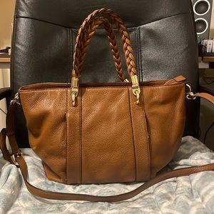 MICHAEL KORS BROWN LEATHER HAND BAG